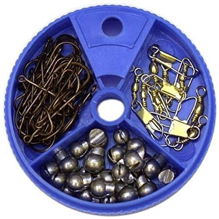 Eagle Claw Lake  Stream Swivel And Sinker Hook Assortment Size Assorted, 75PK 05010H-001